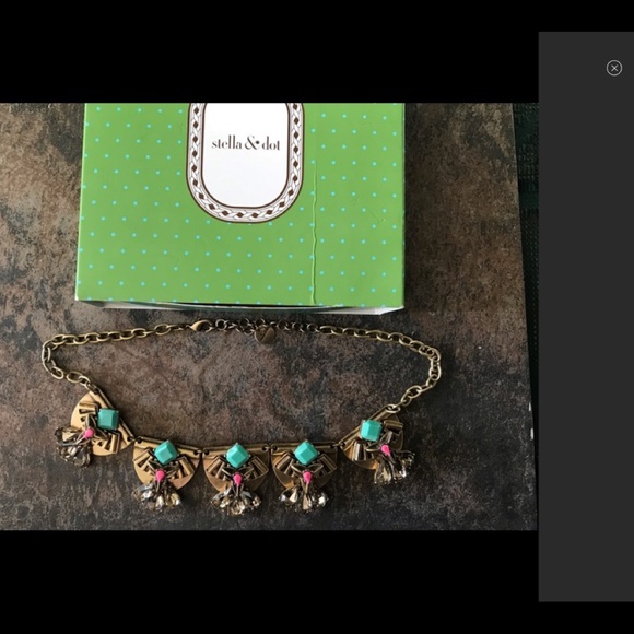 NEW Stella & Dot Devina Art Deco Necklace - Picture 5 of 7